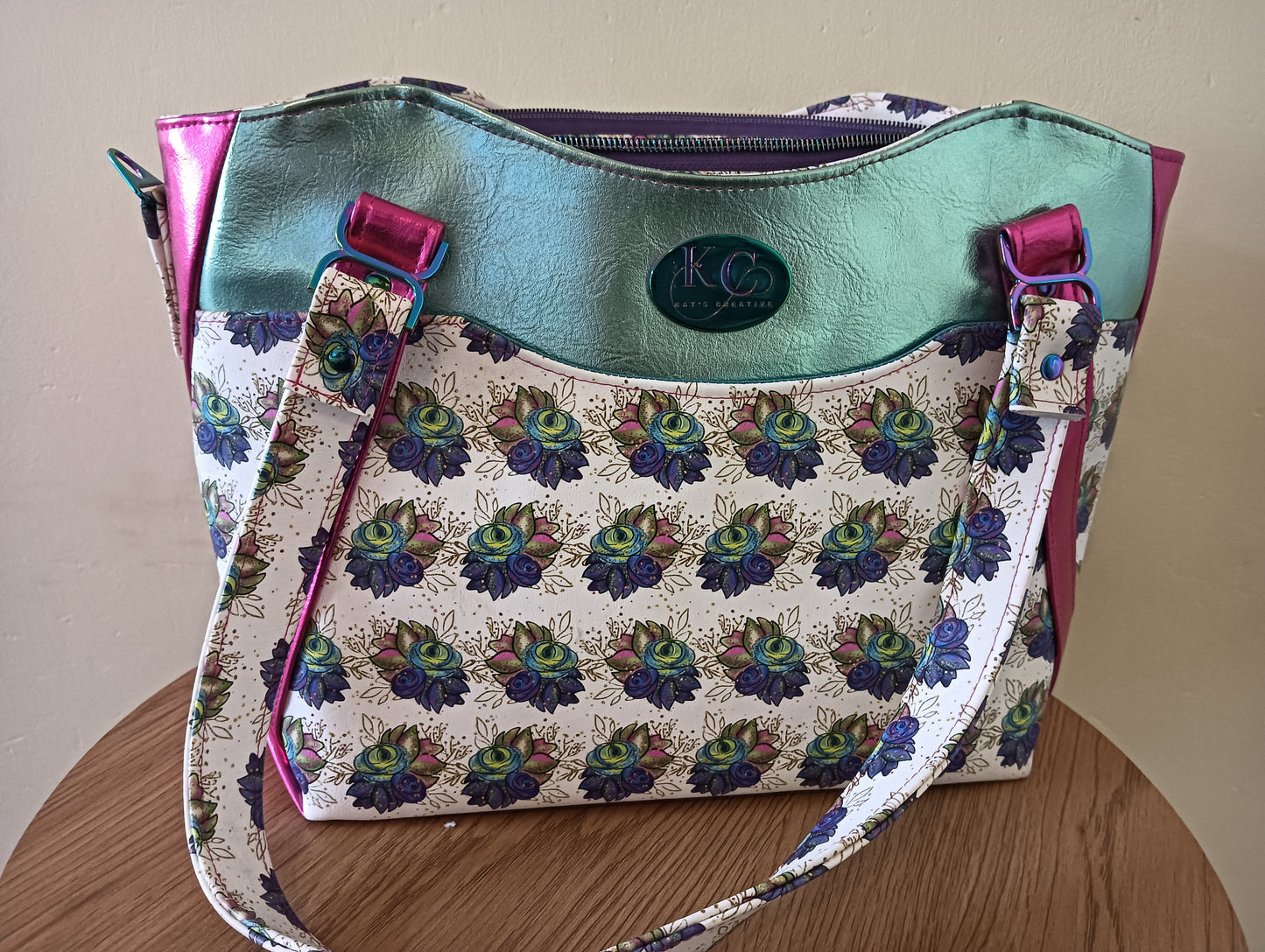 Pink roses hiraeth handmade handbag BOX shipping only