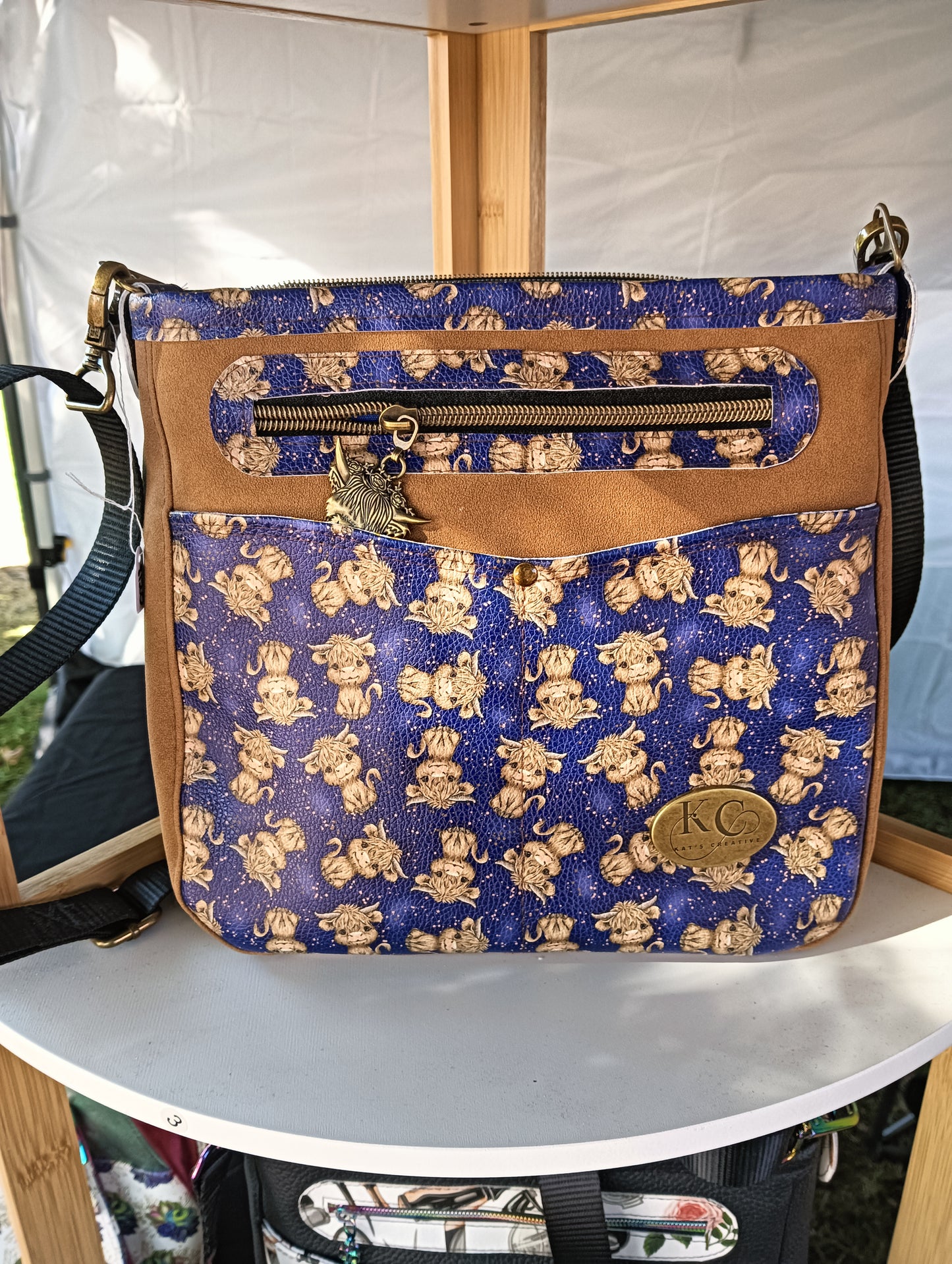 Highland Cows print Gaia crossbody bag
