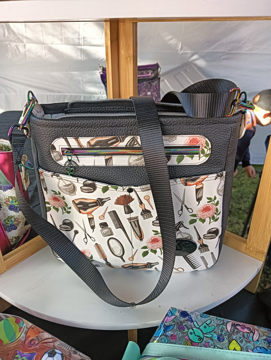 Hair Dresser print Gaia crossbody bag