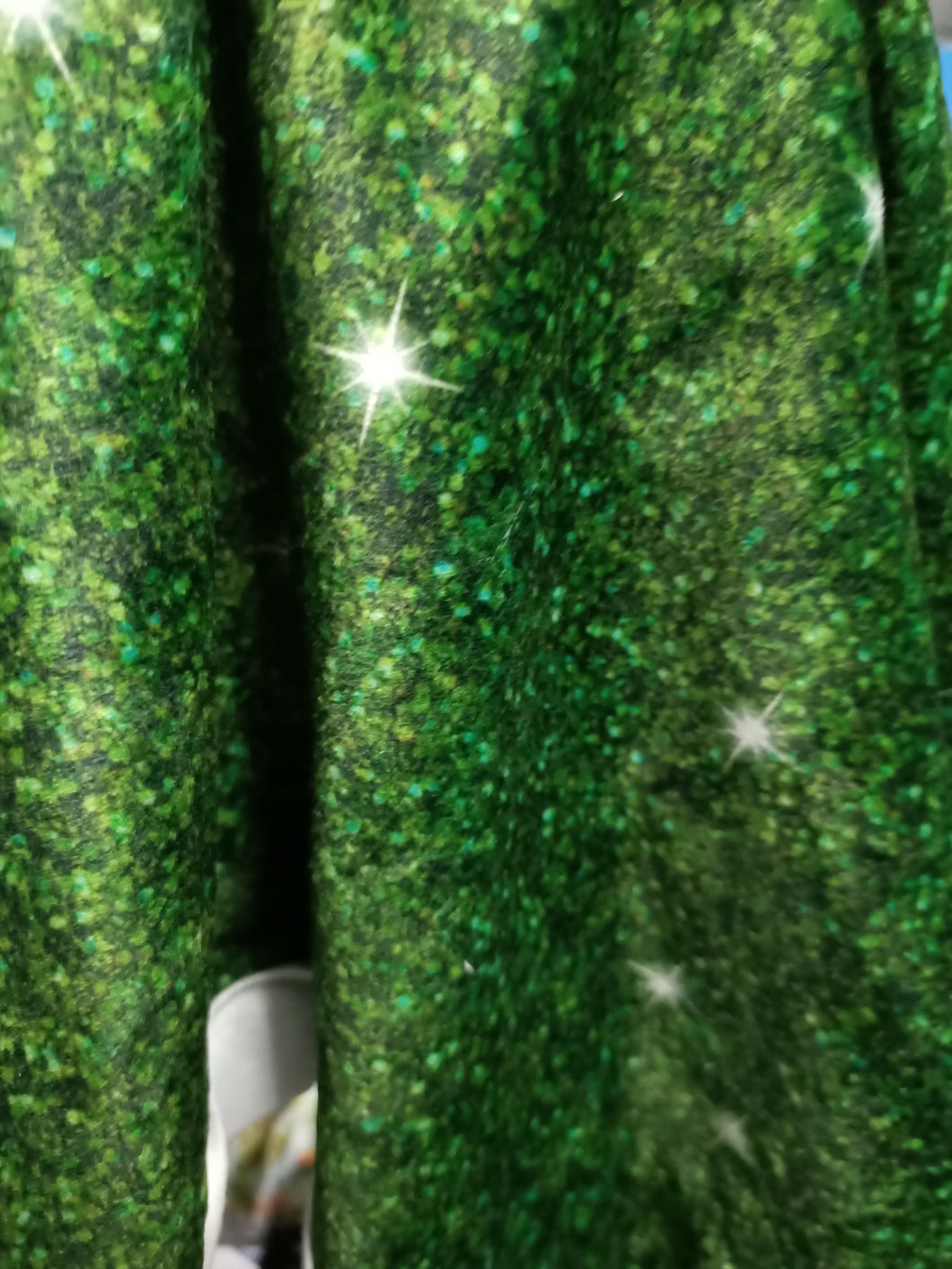 glitter green infinity scarf